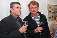 Pavel Stepan fotóművész és Kejval Josef a dobruskai művésziskola igazgatóhelyettesének kiállítás megnyitója 2010. szeptember 11.